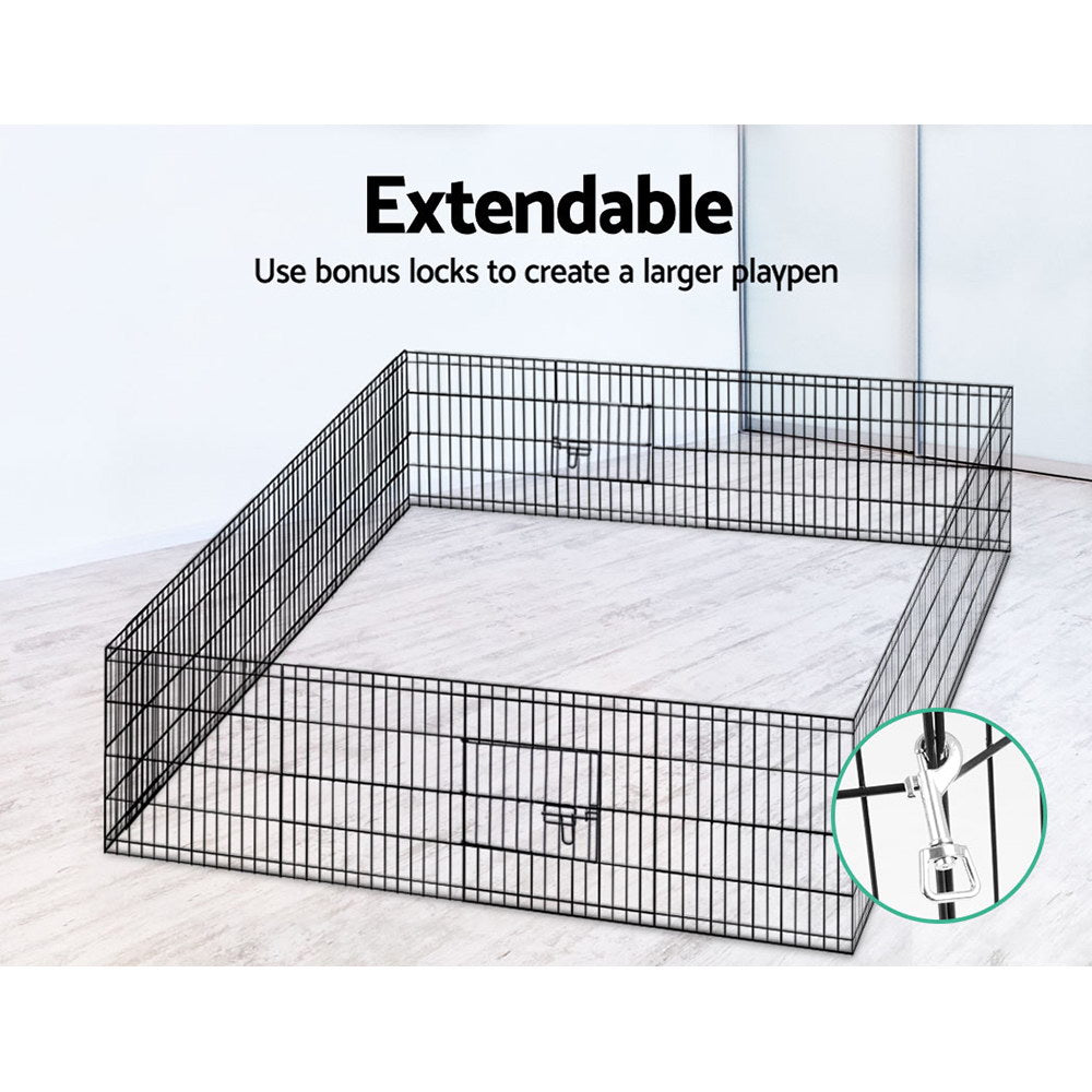 24" 8 Panel Pet Dog Playpen Puppy Exercise Cage Enclosure Play Pen Fence - image6