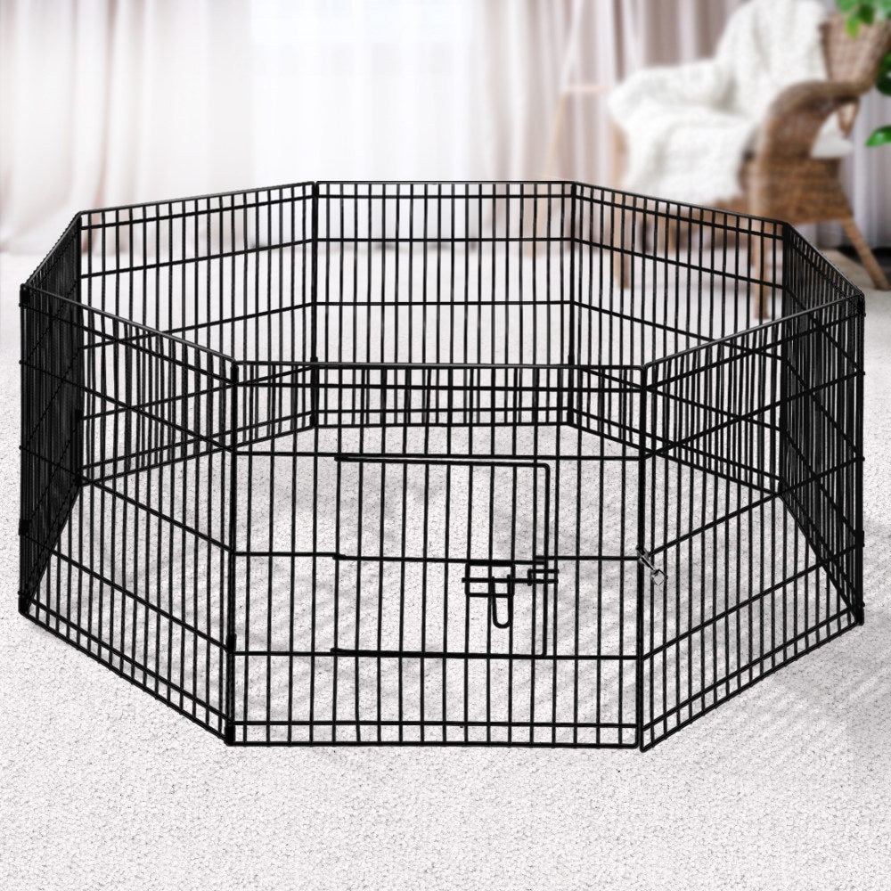 24" 8 Panel Pet Dog Playpen Puppy Exercise Cage Enclosure Play Pen Fence - image7