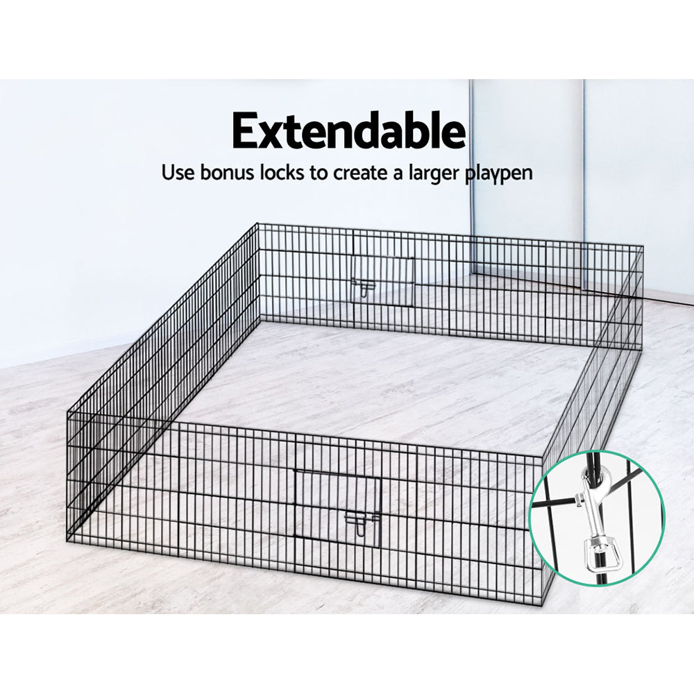 2X24" 8 Panel Pet Dog Playpen Puppy Exercise Cage Enclosure Fence Play Pen - image6