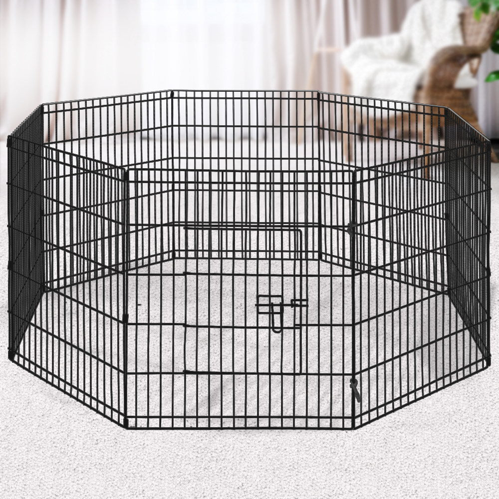 30" 8 Panel Pet Dog Playpen Puppy Exercise Cage Enclosure Play Pen Fence - image7