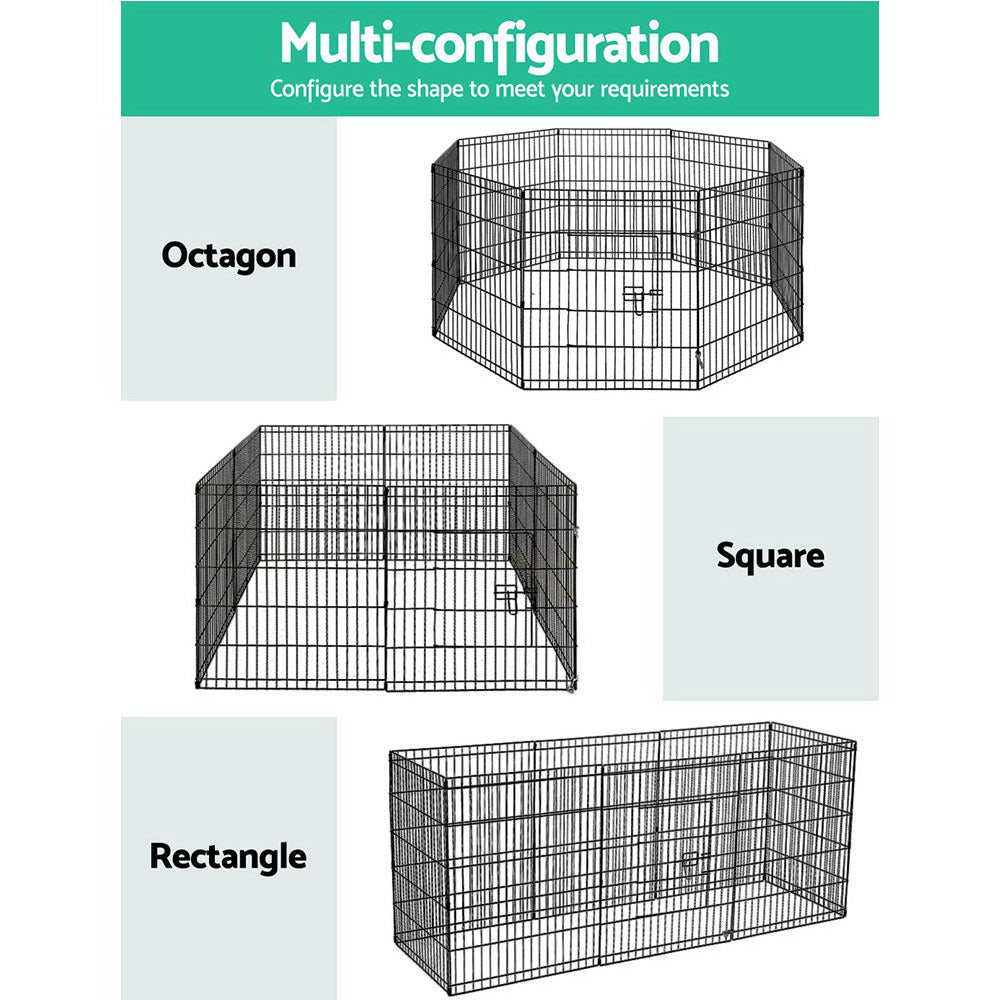 2X30" 8 Panel Pet Dog Playpen Puppy Exercise Cage Enclosure Fence Play Pen - image4