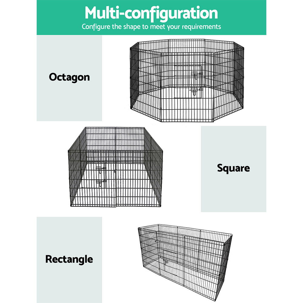 36" 8 Panel Pet Dog Playpen Puppy Exercise Cage Enclosure Play Pen Fence - image4