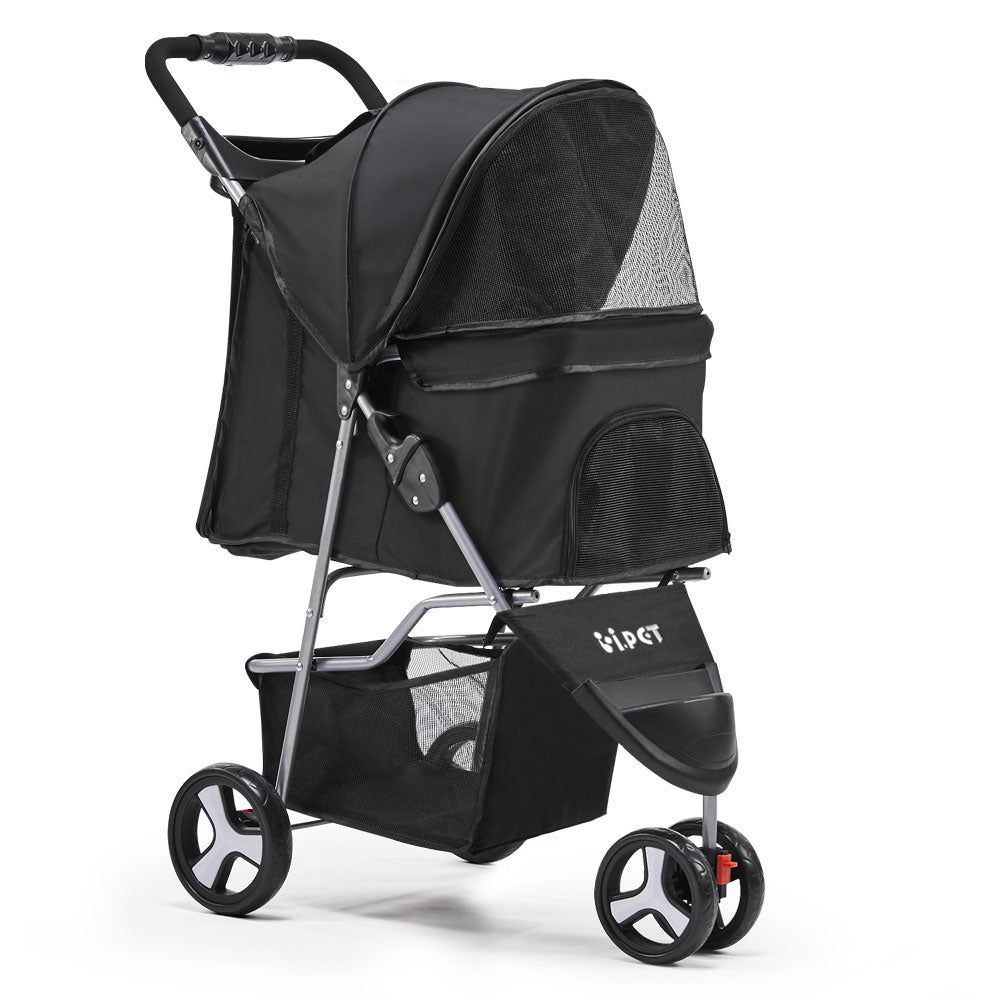 3 Wheel Pet Stroller - Black - image1