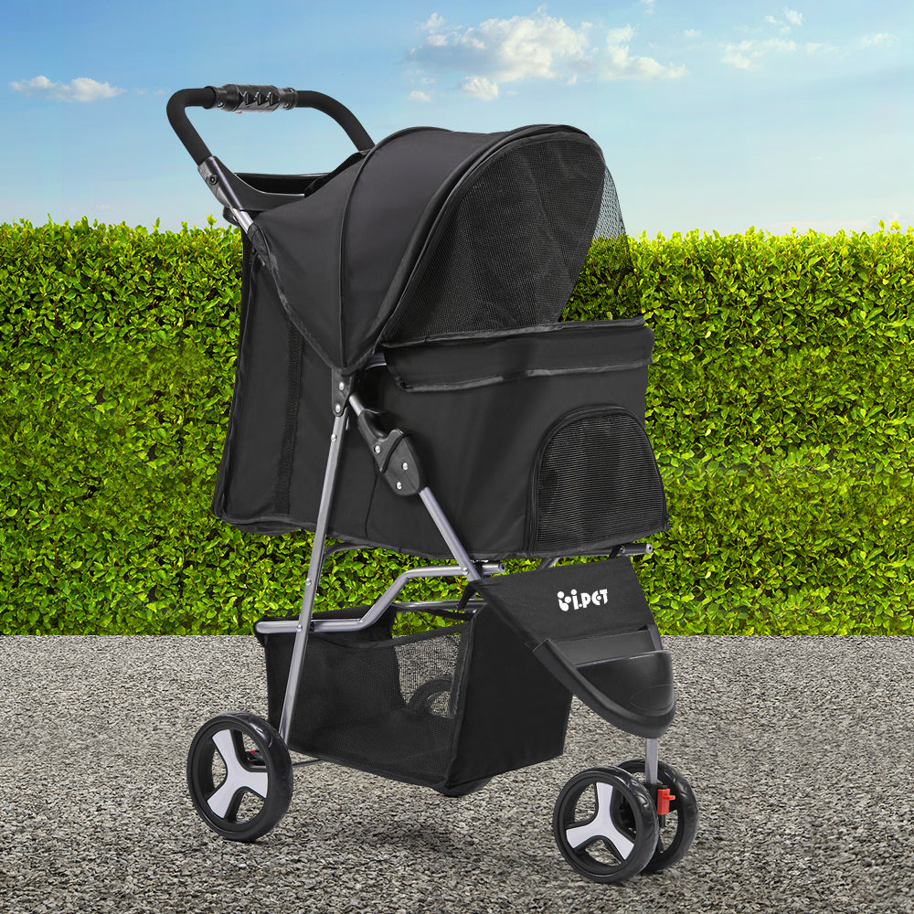 3 Wheel Pet Stroller - Black - image7