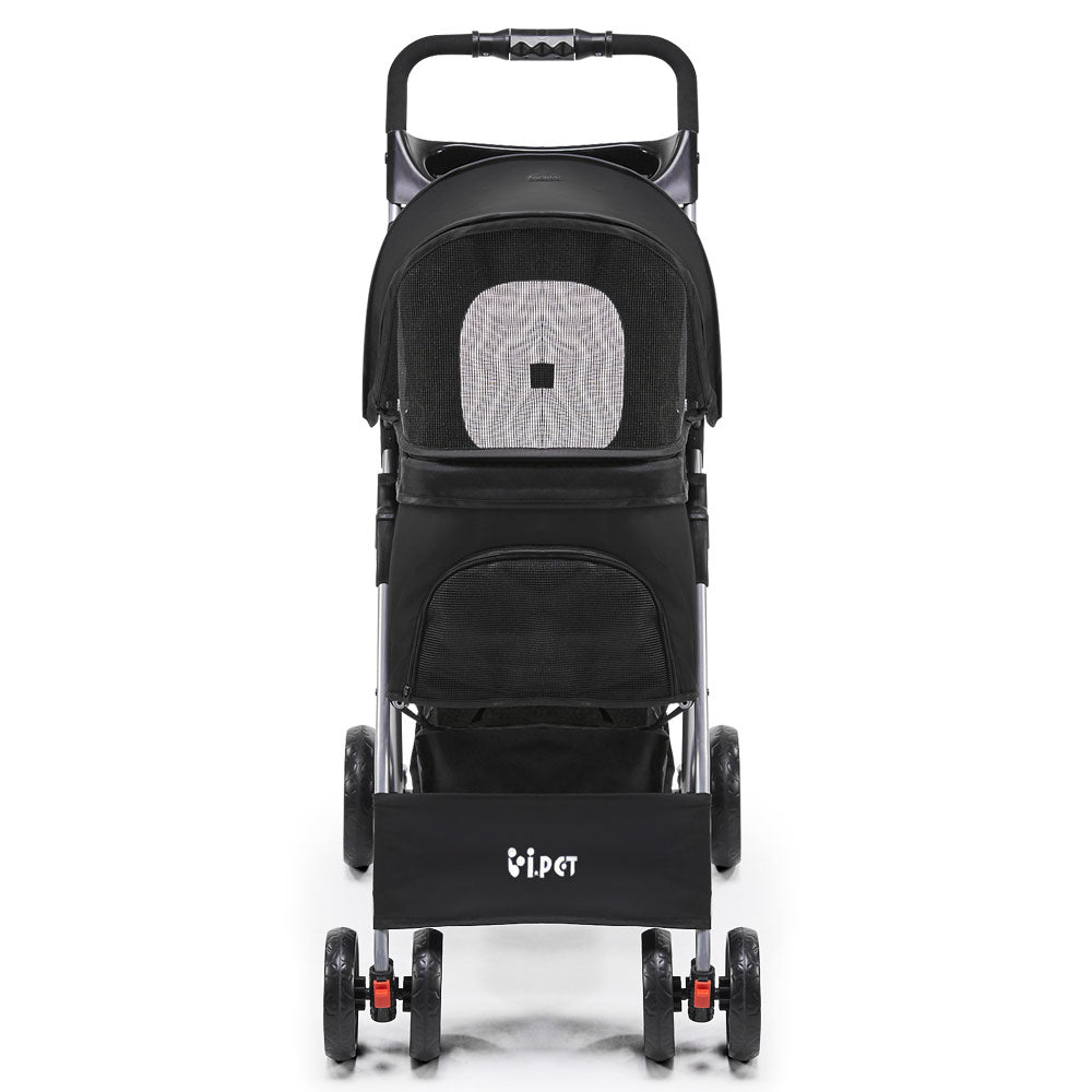 4 Wheel Pet Stroller - Black - image3