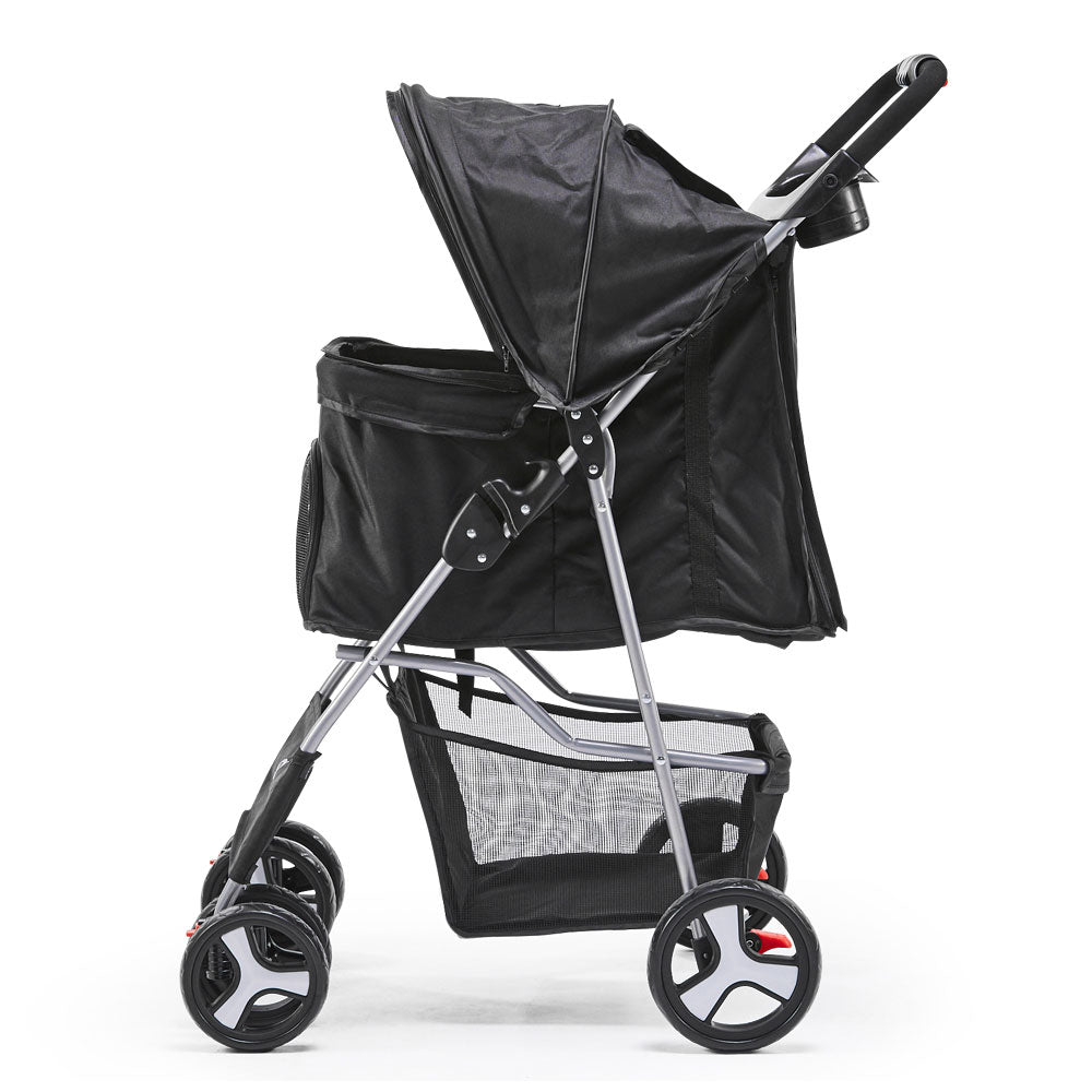 4 Wheel Pet Stroller - Black - image4