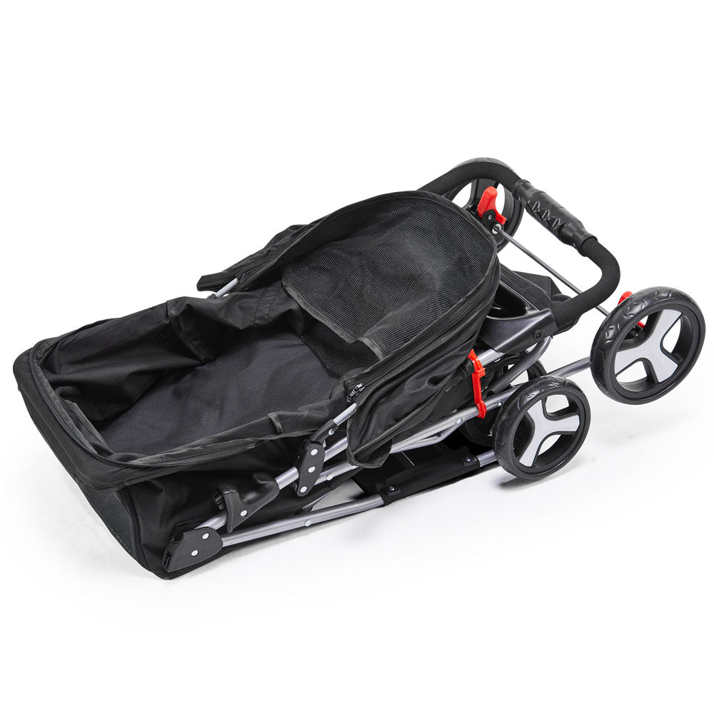 4 Wheel Pet Stroller - Black - image6