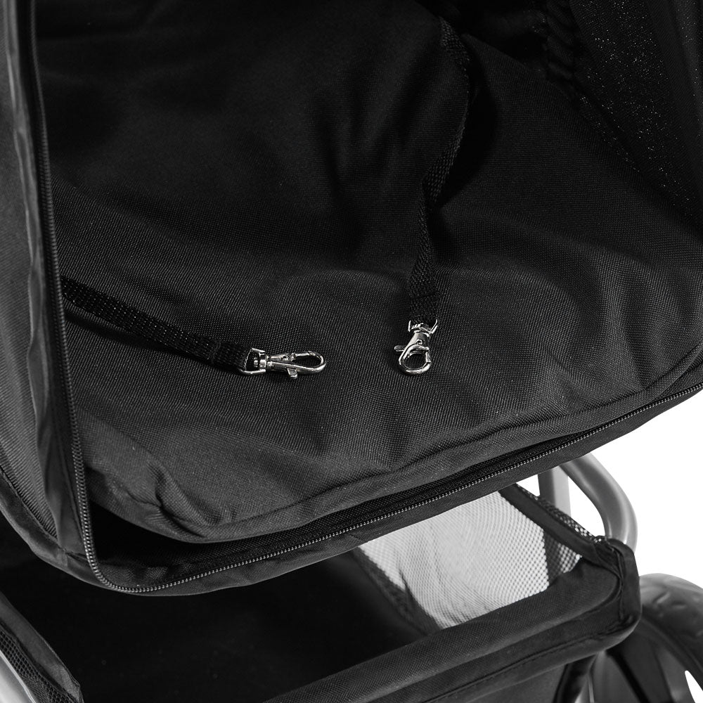 4 Wheel Pet Stroller - Black - image7