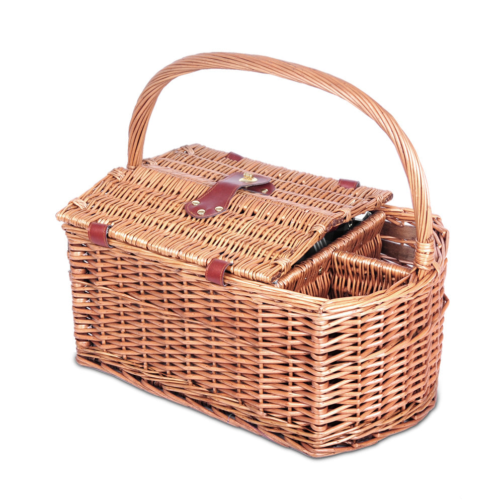 Picnic Basket 4 Person Baskets Outdoor Insulated Blanket Deluxe - image3