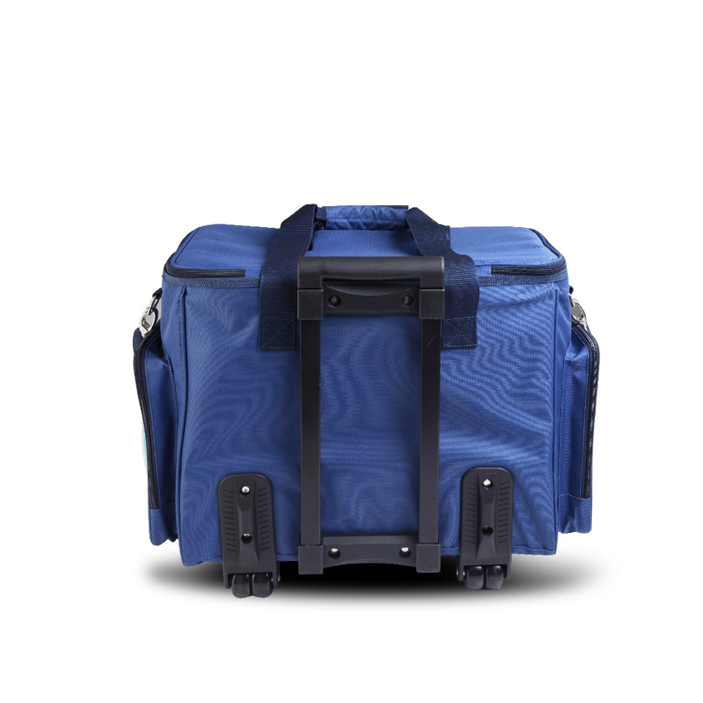 Alfresco 6 Person Picnic Bag Trolley Set - Blue - image3