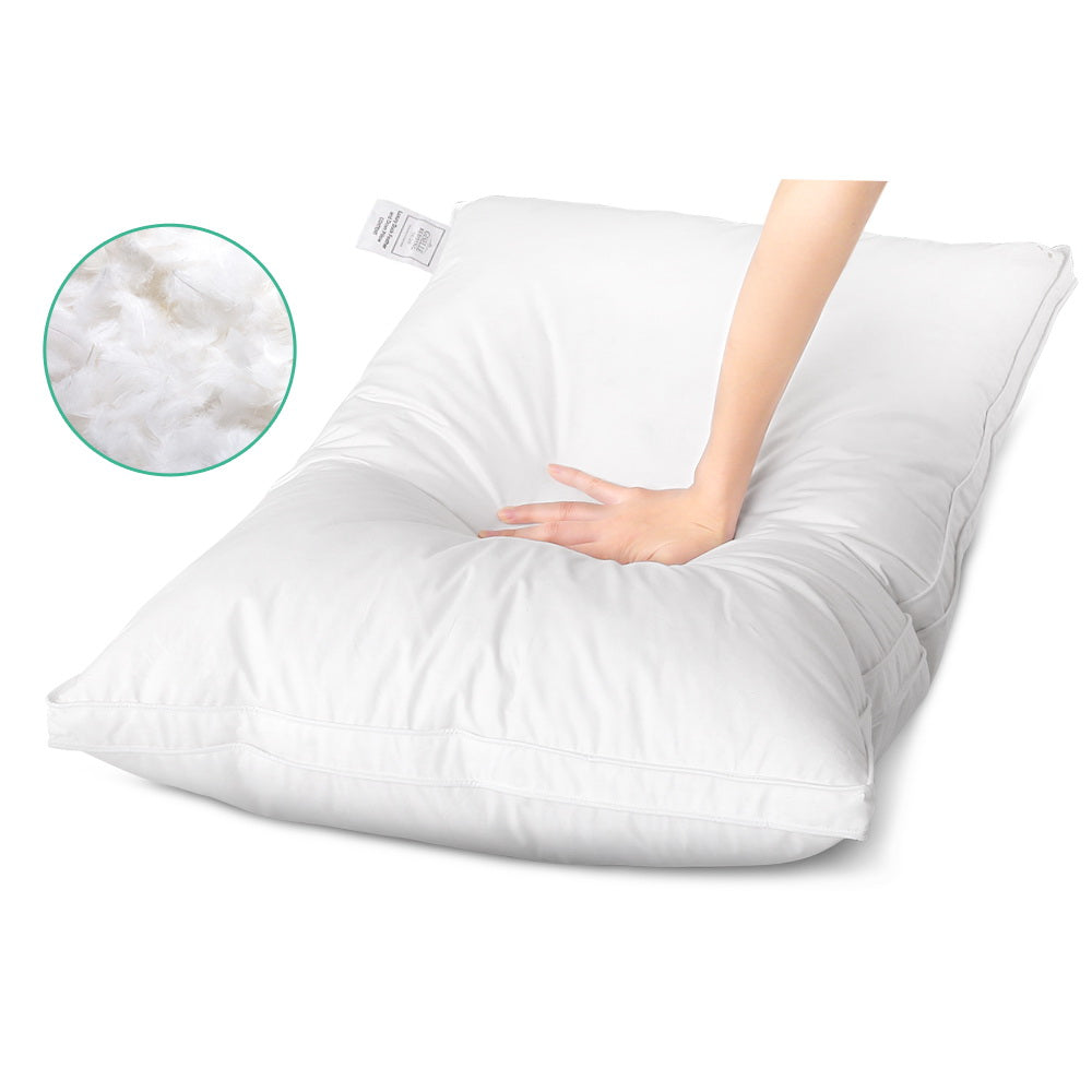 Bedding Duck Feather Down Twin Pack Pillow - image6