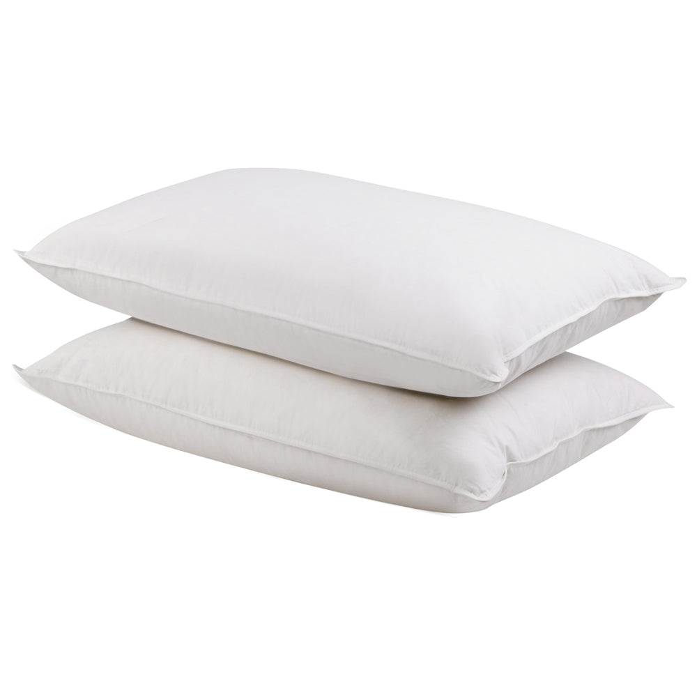 Bedding Set of 2 Duck Down Pillow - White - image4