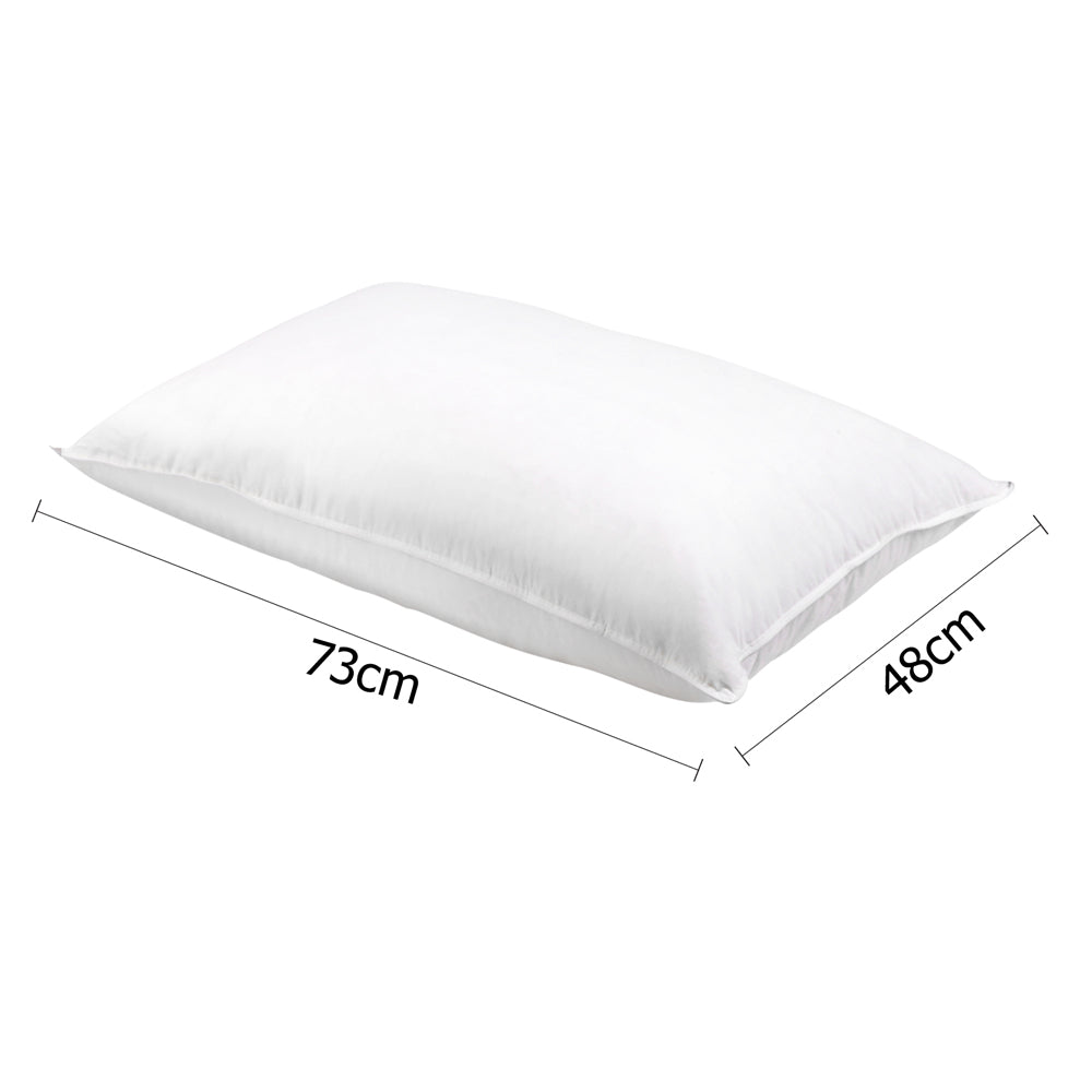 Bedding Set of 2 Goose Feather and Down Pillow - White - image2