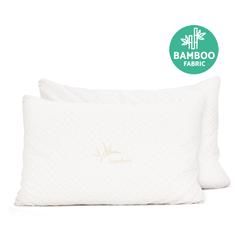 Bedding Set of 2 Single Bamboo Memory Foam Pillow - image4