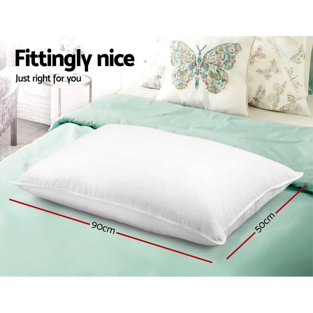 Bedding King Size 4 Pack Bed Pillow Medium*2 Firm*2 Microfibre Fiiling - image2