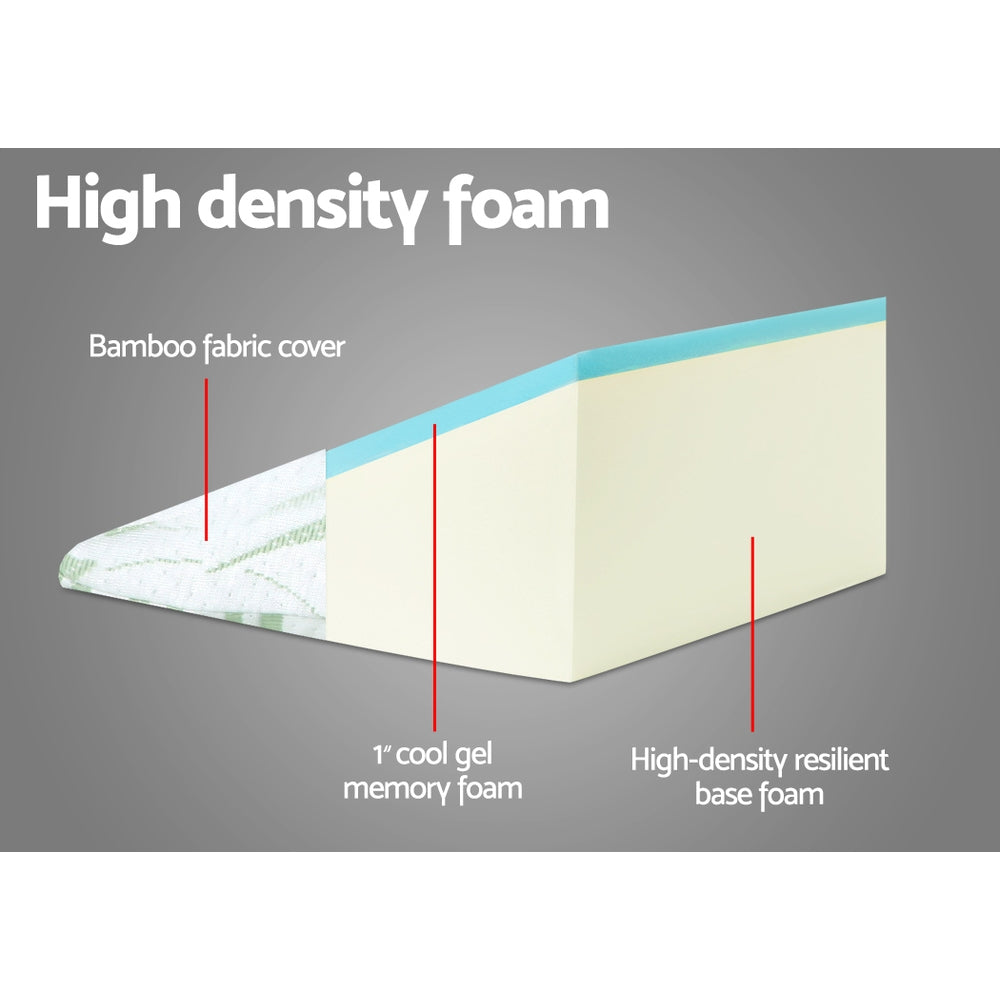 Bedding 2X Memory Foam Wedge Pillow Neck Back Support with Cover Waterproof Bamboo - image4