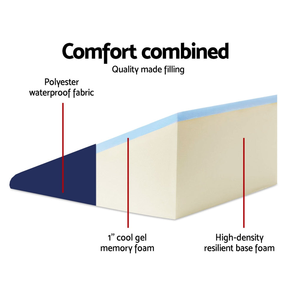 Bedding Foam Wedge Back Support Pillow - Blue - image4