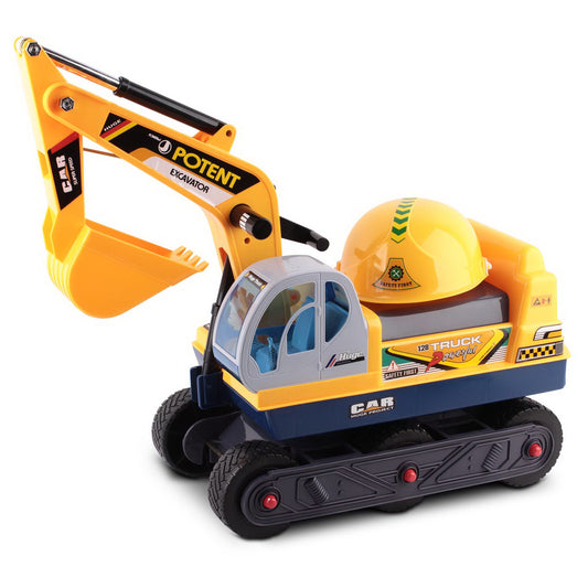 Kids Ride On Excavator - Yellow - image1
