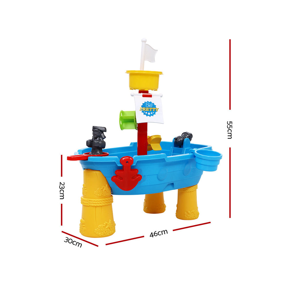 Kids Beach Sand and Water Toys Outdoor Table Pirate Ship Childrens Sandpit - image2