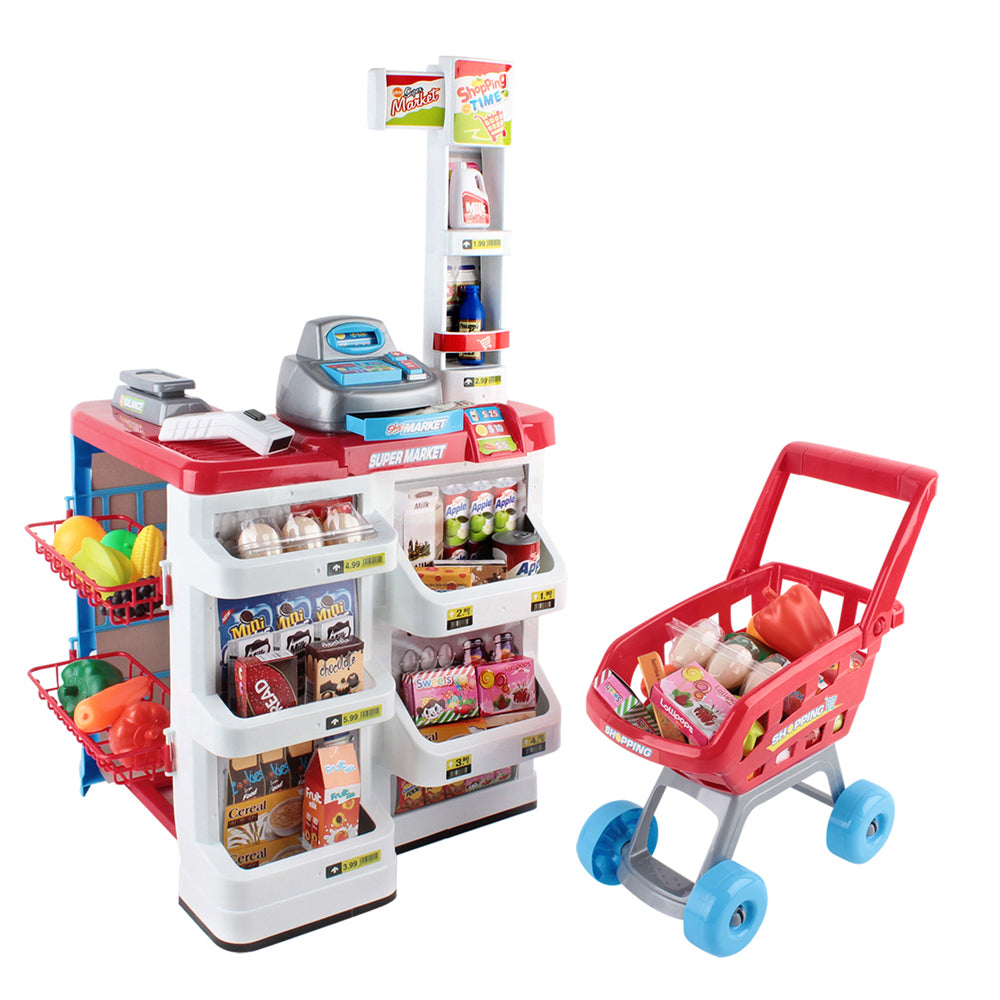 24 Piece Kids Super Market Toy Set - Red & White - image1