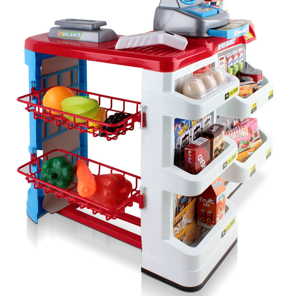 24 Piece Kids Super Market Toy Set - Red & White - image4