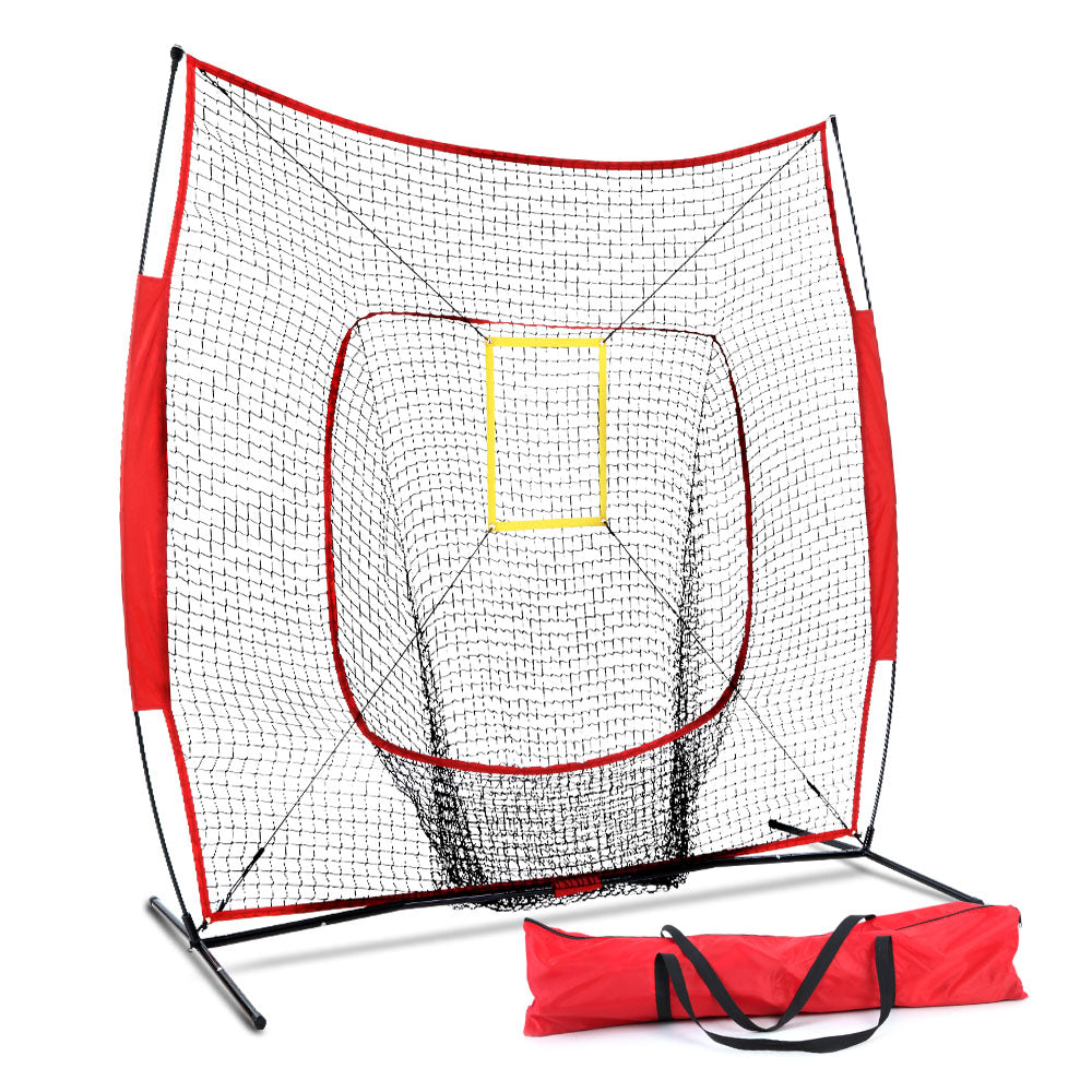 Portable Baseball Training Net Stand Softball Practice Sports Tennis - image1