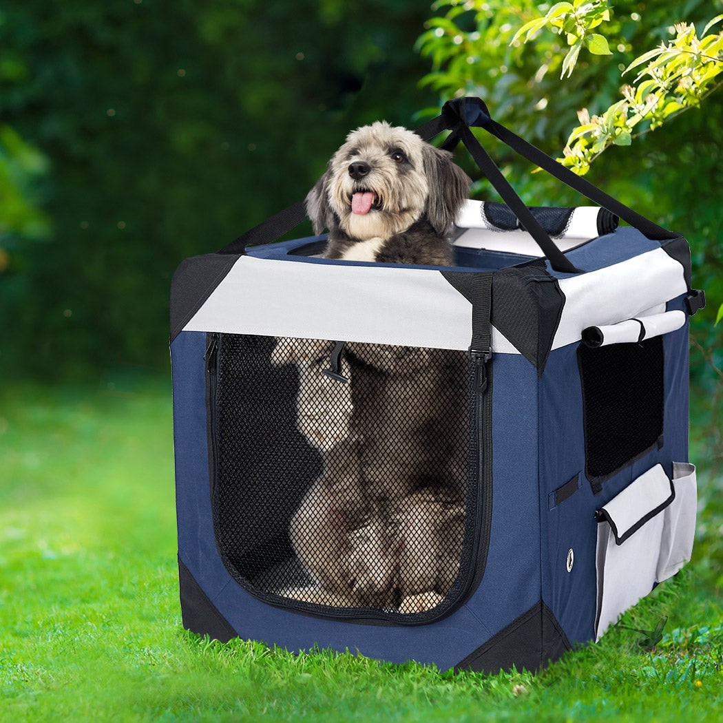 Pet Carrier Bag Dog Puppy Spacious Outdoor Travel Hand Portable Crate L - image7