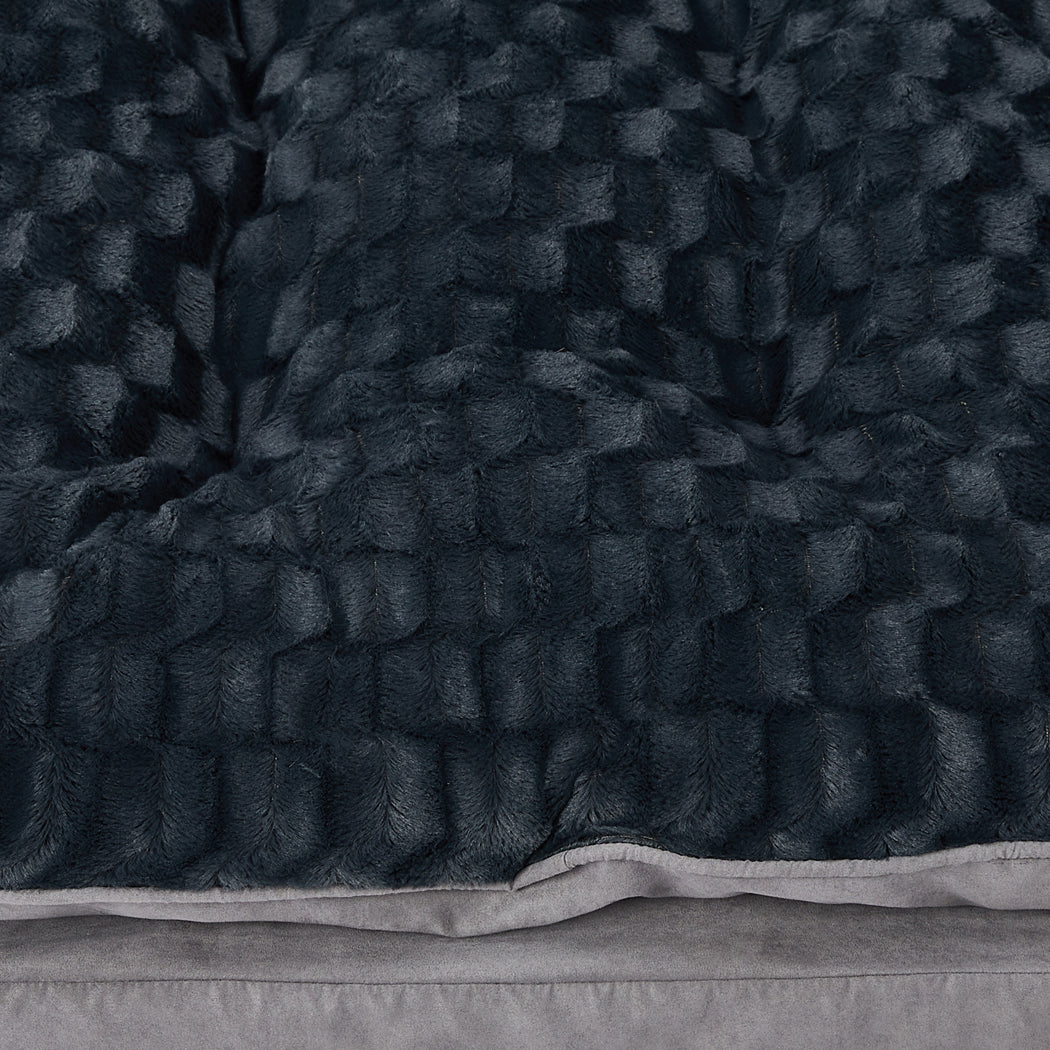 Dog Calming Bed Warm Soft Plush Comfy Sleeping Memory Foam Mattress Dark Grey XL - image5