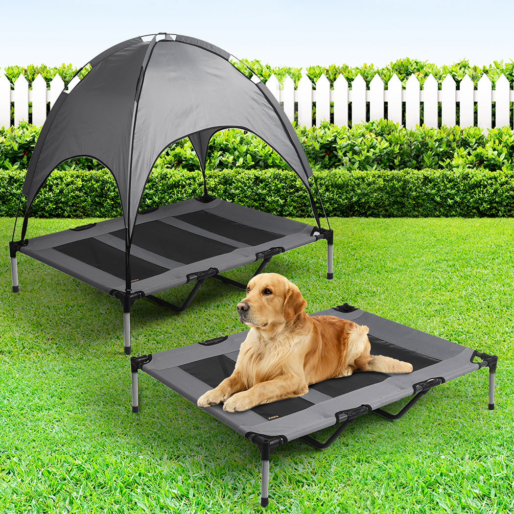 Pet Trampoline Bed Dog Cat Elevated Hammock With Canopy Raised Heavy XL - image7