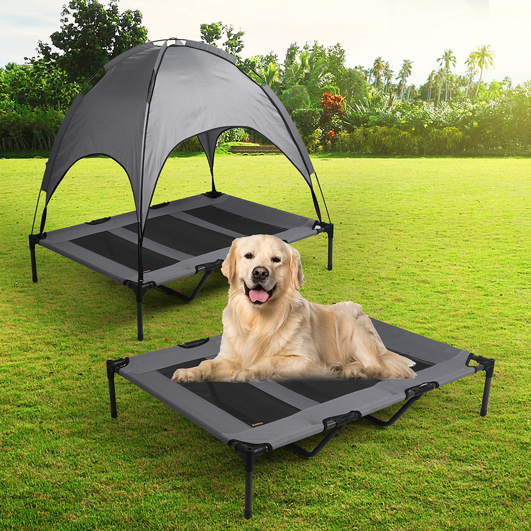 Pet Trampoline Bed Dog Cat Elevated Hammock With Canopy Raised Heavy XL - image8