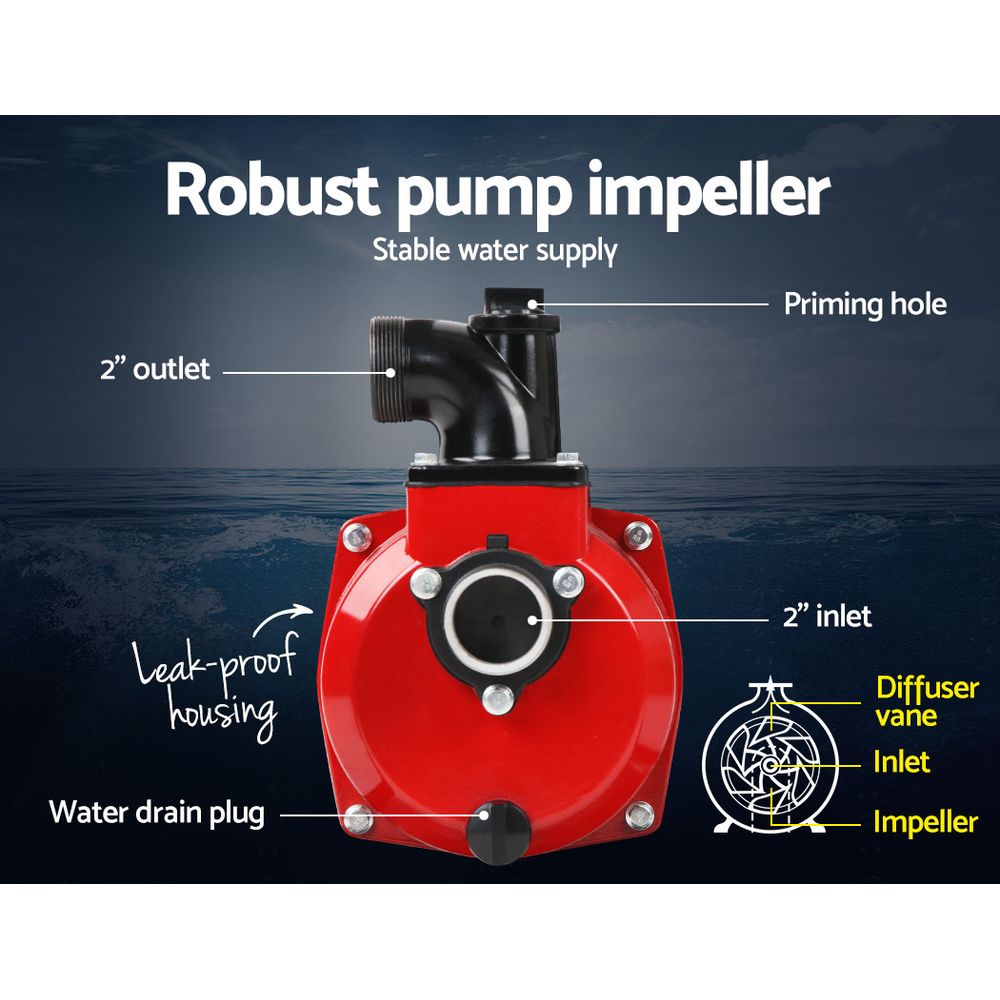 2inch High Flow Water Pump - Black & Red - image4