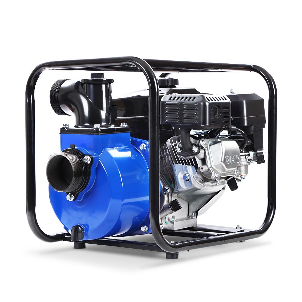 8HP 3" Petrol Water Pump Garden Irrigation Transfer Blue - image1