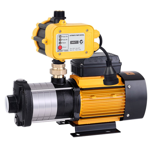 Multi Stage Water Pump Pressure Rain Tank Garden Farm House Irrigation 2000W Yellow Controller - image1