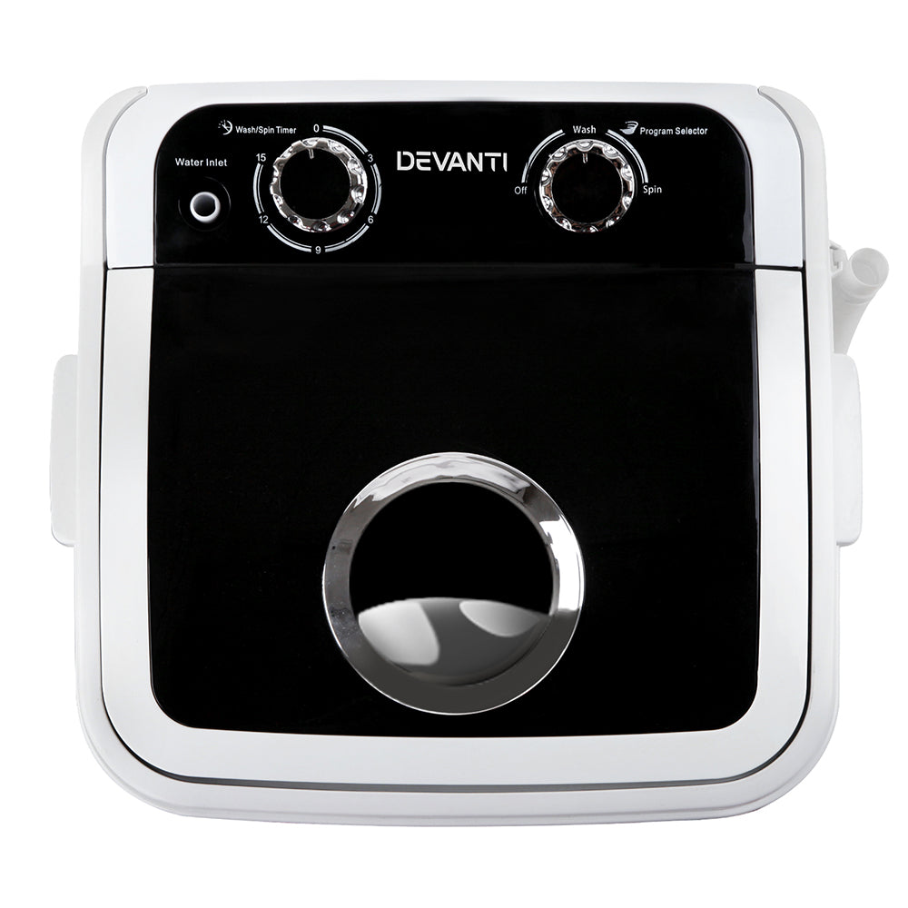 4.6KG Mini Portable Washing Machine - Black - image6