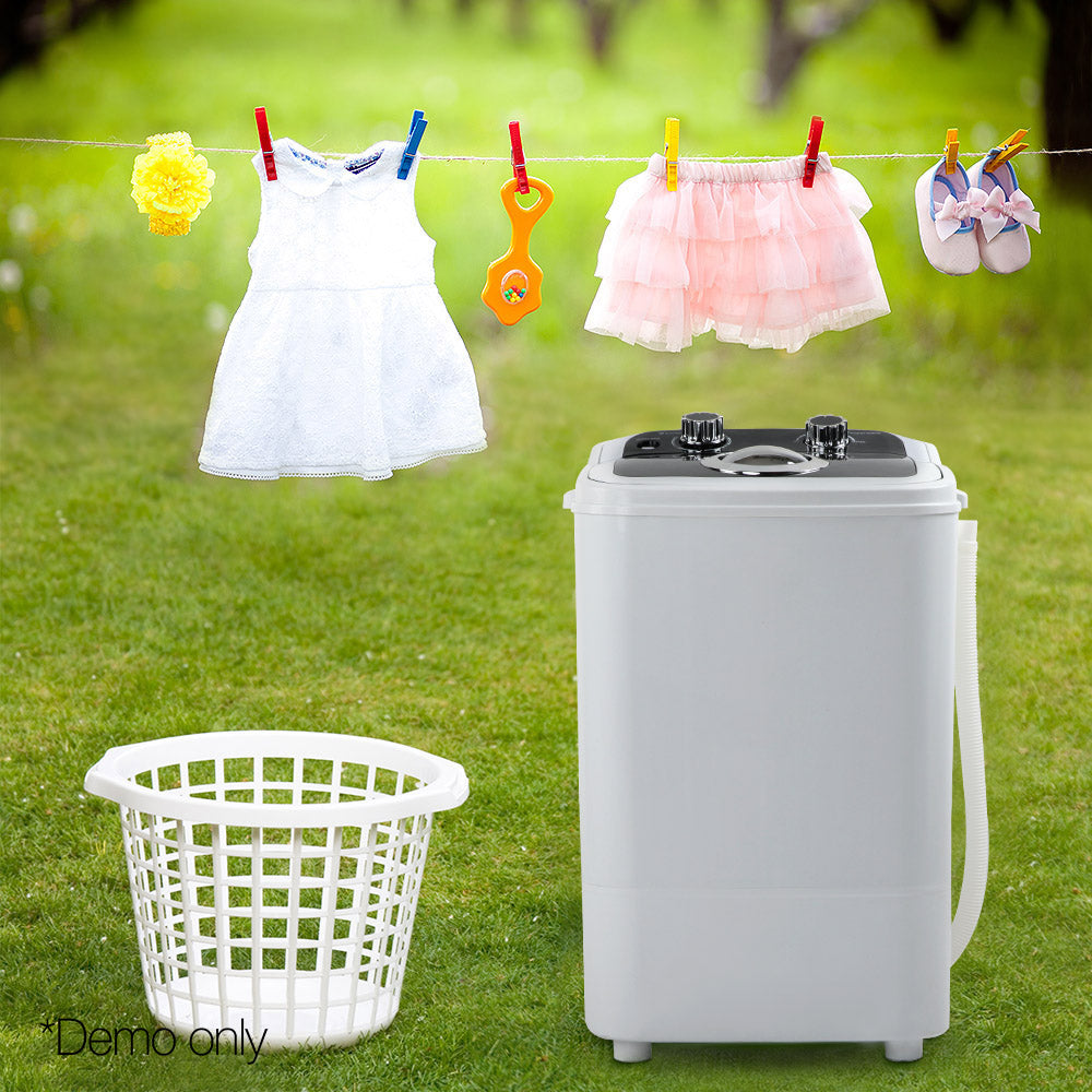 4.6KG Mini Portable Washing Machine - Black - image7