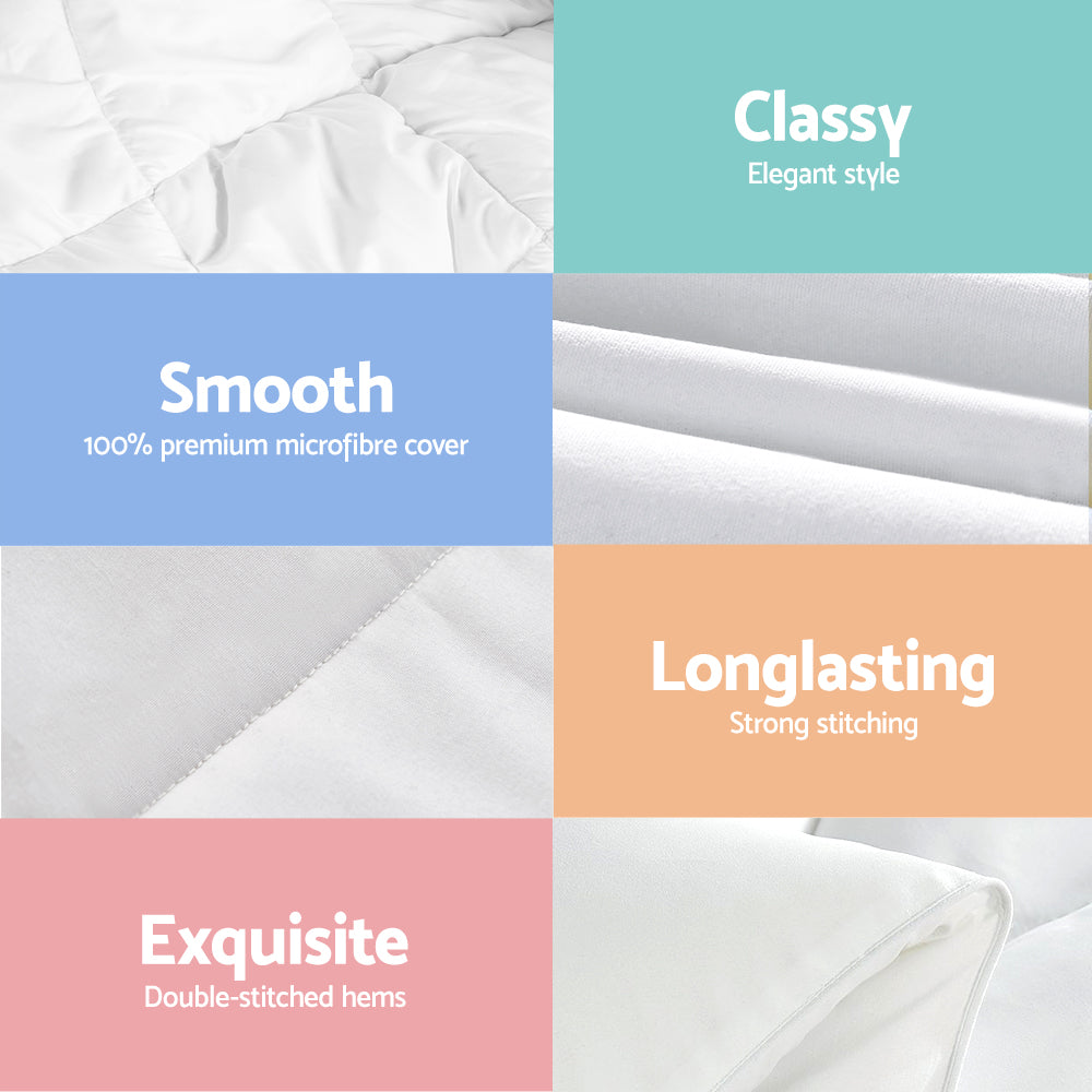 Bedding King Size 700GSM Bamboo Microfibre Quilt - image5