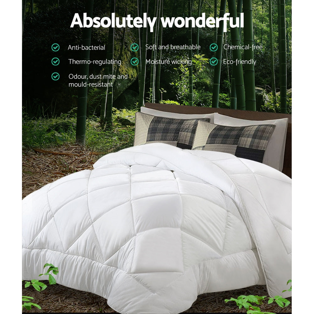 Bedding Bamboo Microfiber Microfibre Quilt Duvet Cover Doona Winter King - image4