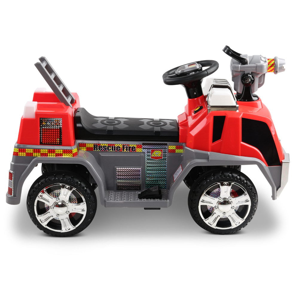 Rigo Kids Ride On Fire Truck Motorbike Motorcycle Car Red Grey - image3