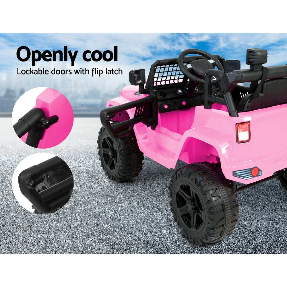 Rigo Kids Ride On Car Electric 12V Car Toys Jeep Battery Remote Control Pink - image10