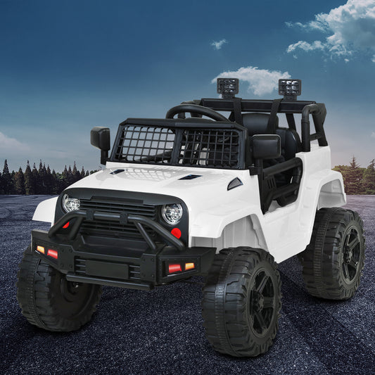Rigo Kids Ride On Car Electric 12V Car Toys Jeep Battery Remote Control White - image1