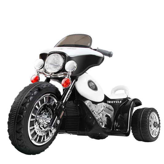 Kids Ride On Motorbike Motorcycle Toys Black White - image1