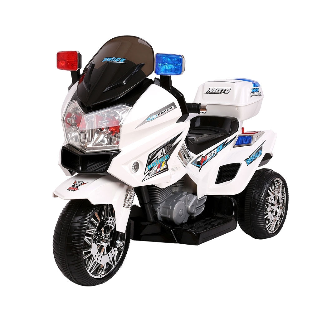 Rigo Kids Ride On Motorbike Motorcycle Car White - image1