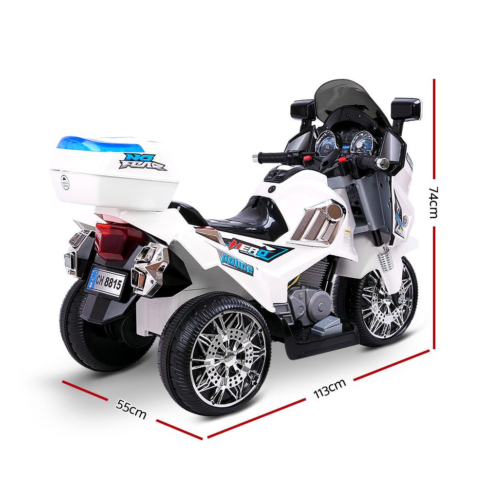 Rigo Kids Ride On Motorbike Motorcycle Car White - image2