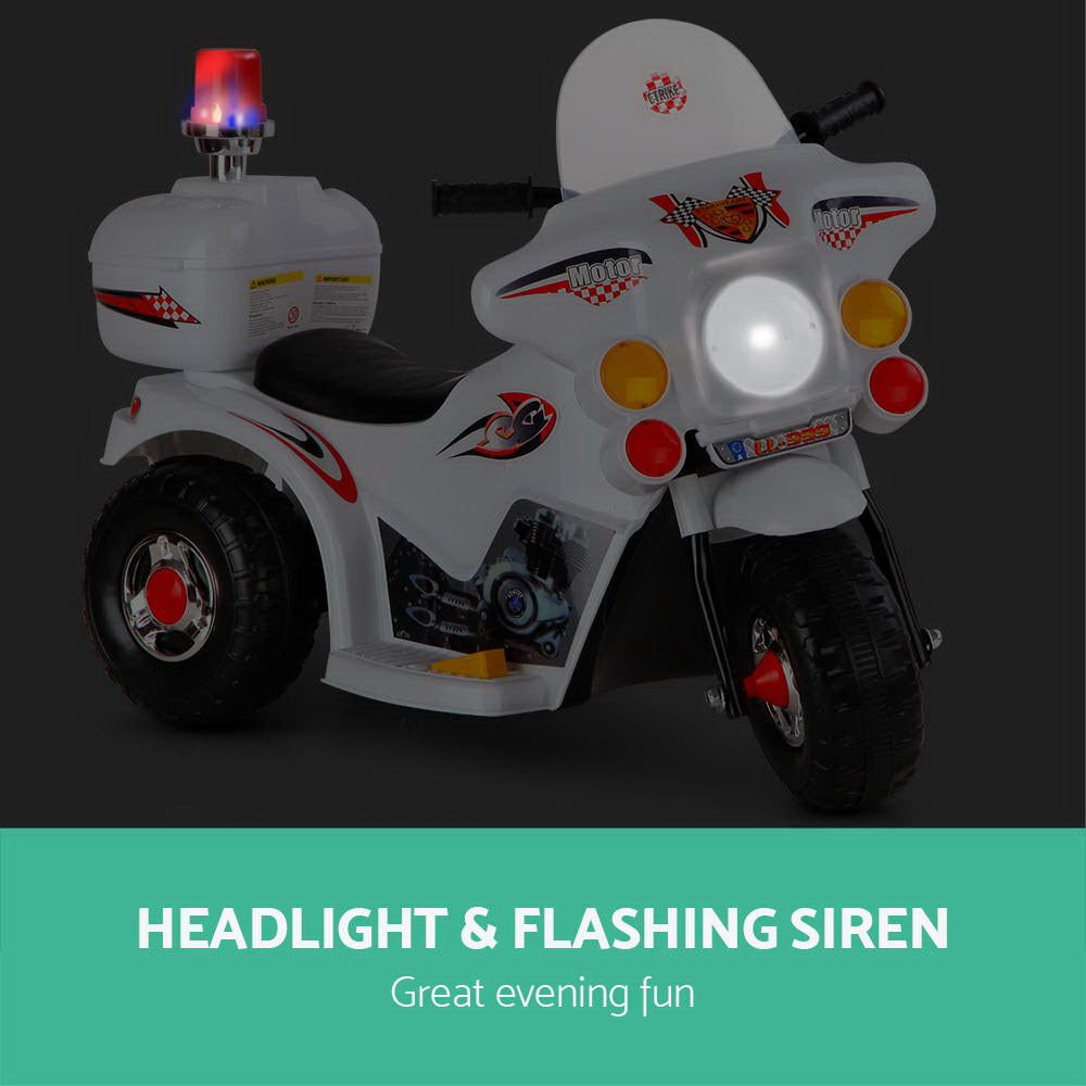 Rigo Kids Ride On Motorbike Motorcycle Car Toys White - image4