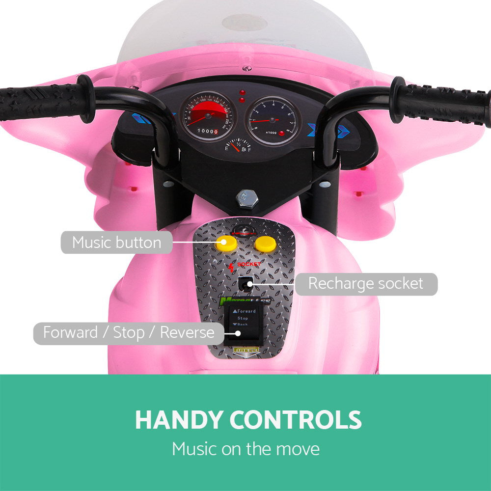 Rigo Kids Ride On Motorbike Motorcycle Car Pink - image6
