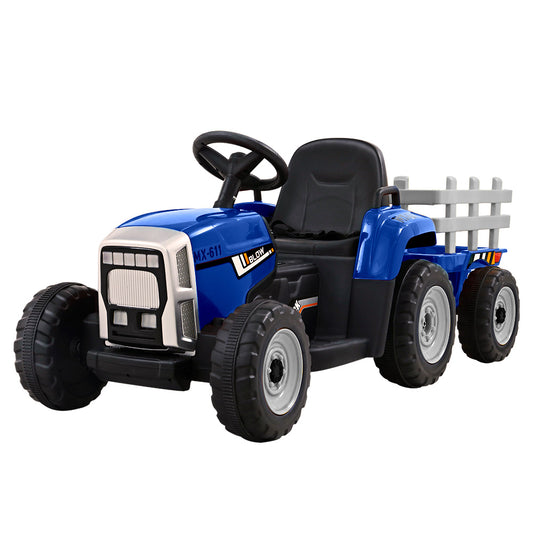 Rigo Ride On Car Tractor Toy Kids Electric Cars 12V Battery Child Toddlers Blue - image1