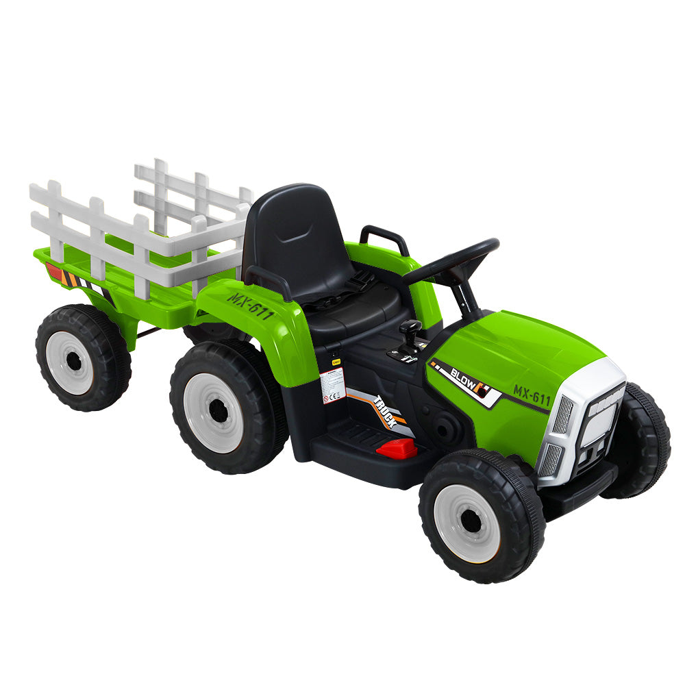 Rigo Ride On Car Tractor Toy Kids Electric Cars 12V Battery Child Toddlers Green - image3