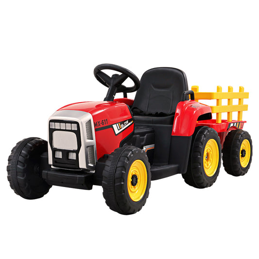 Rigo Ride On Car Tractor Toy Kids Electric Cars 12V Battery Child Toddlers Red - image1