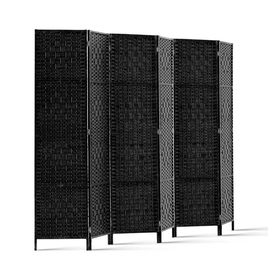 6 Panel Room Divider - Black - image1