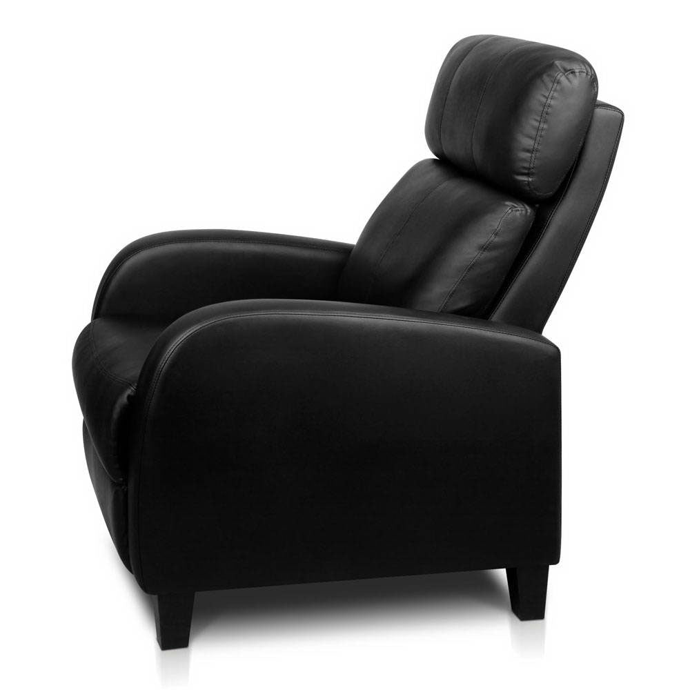 PU Leather Reclining Armchair - Black - image5